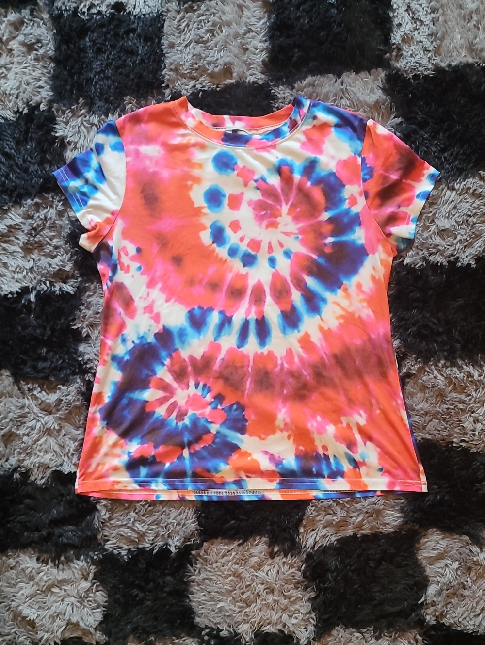 Tie-Dye Short Sleeve Tee - Red, White & Blue